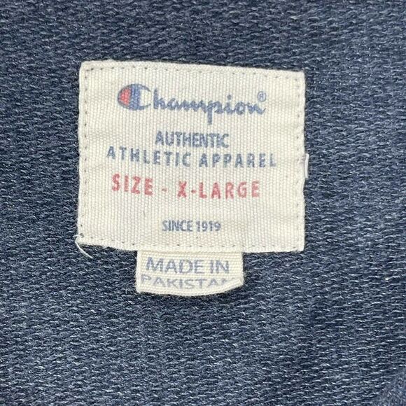 Champion Sweatshirt Blue Mens Size XL Long Sleeve Casual Top Crew Neck Authentic - Picture 5 of 6